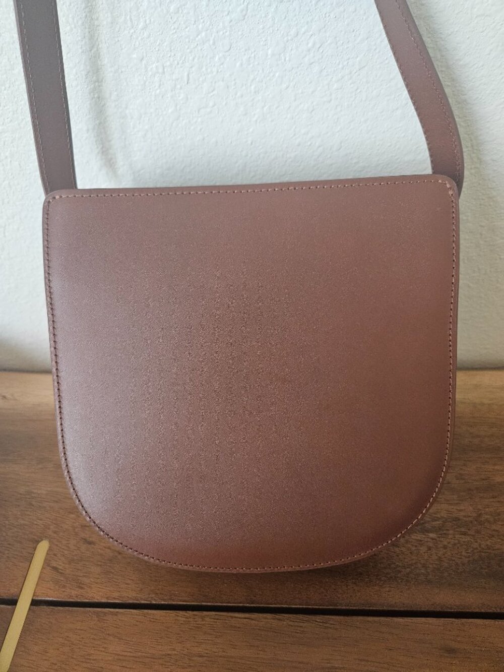 A.P.C. Geneve Leather Shoulder Crossbody Bag Brown - Picture 4 of 12
